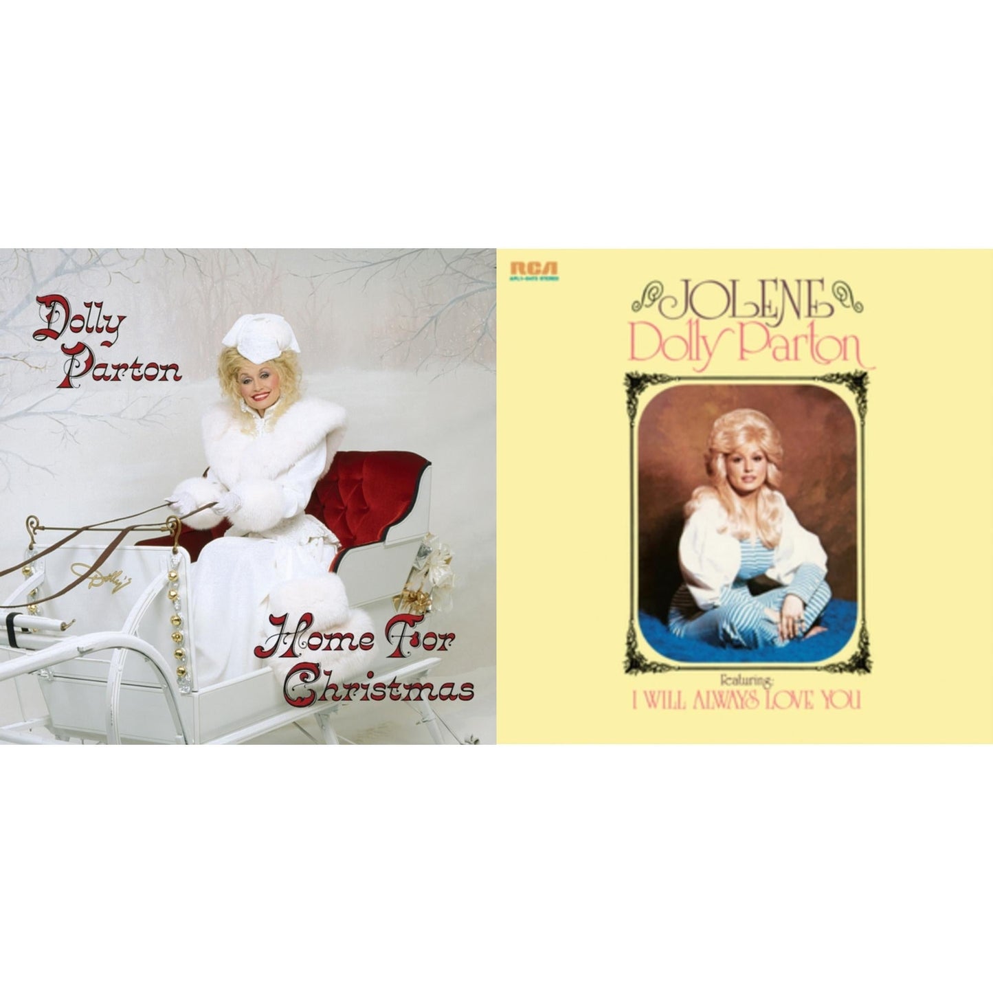 Dolly Parton - Jolene (140G/Dl Insert) & Home For Christmas (140G) - LP Vinyl Bundle