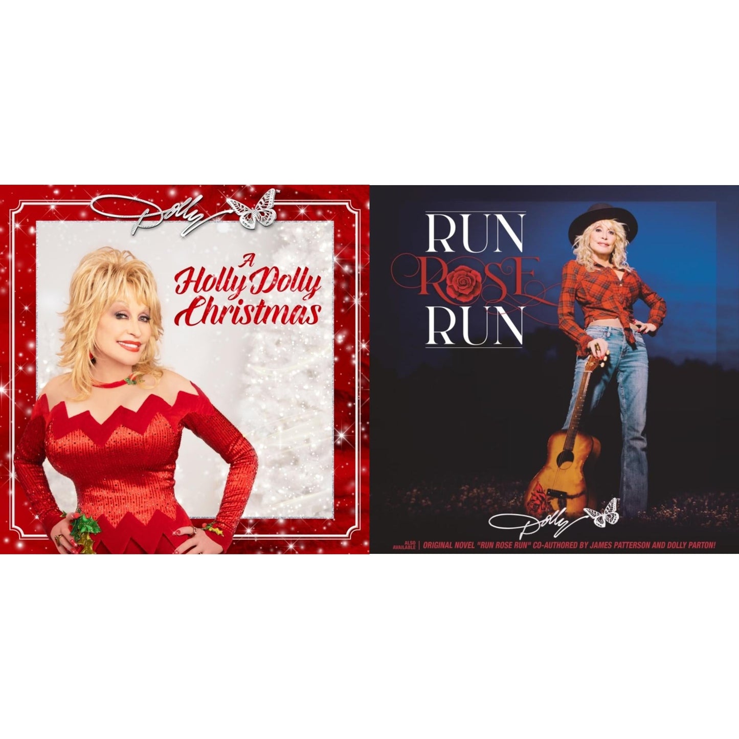 Dolly Parton - Holly Dolly Christmas (Opaque Red LP Vinyl) & Run Rose Run
