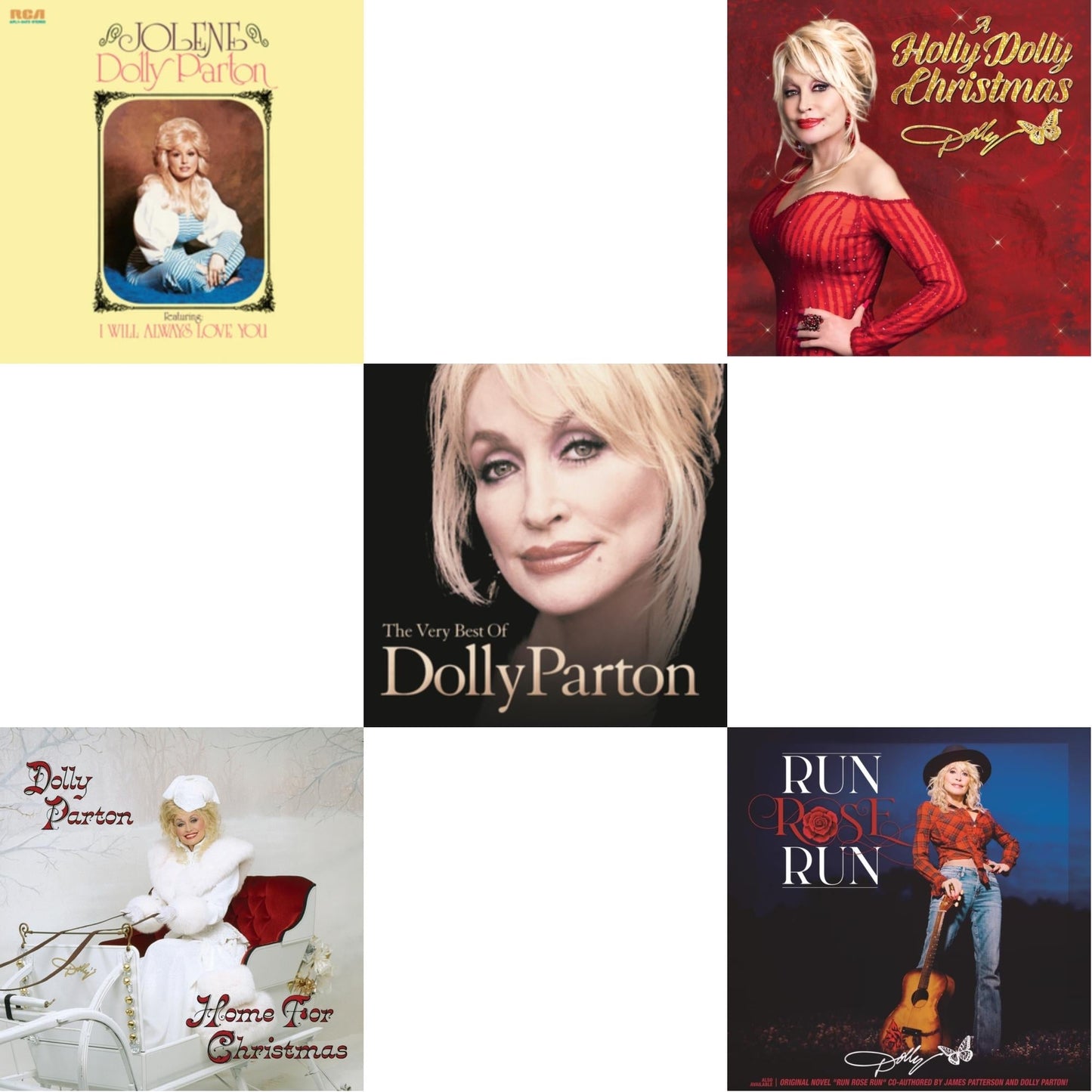 Dolly Parton - Holly Dolly Christmas (Ultimate Deluxe Edition) & Jolene (140G/Dl Insert) & Run Rose Run & Very Best Of Dolly Parton (2LP) & Home For Christmas (140G)