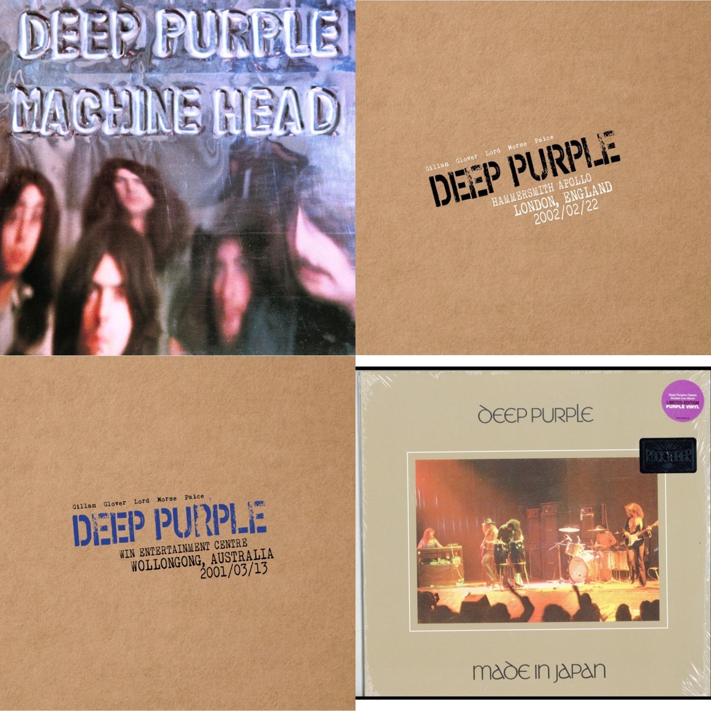 Deep Purple - Machine Head & Live In Wollongong 2001 (3LP/Import) & Live In London 2002 (3LP/Import) & Made In Japan (2LP/Purple Vinyl) (Rocktober)