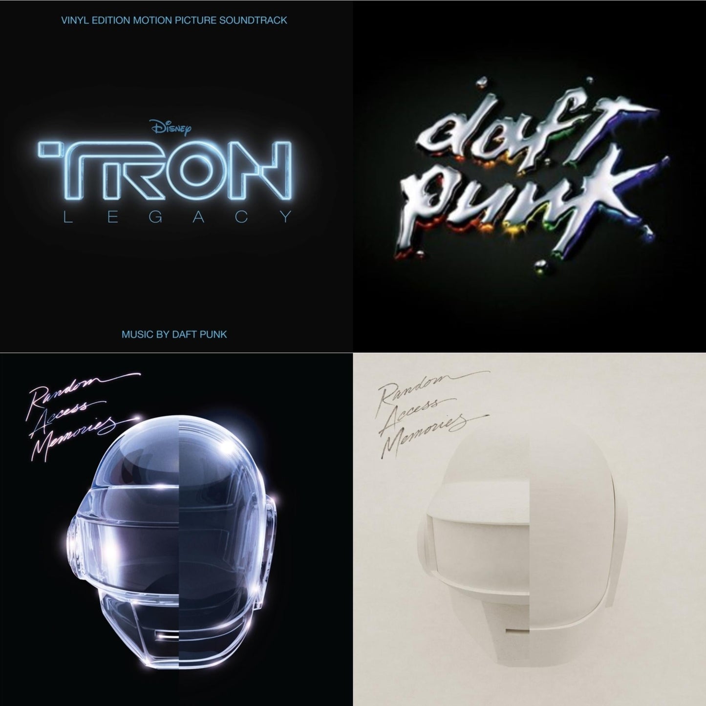 Daft Punk - Tron: Legacy Ost (2LP/180G) & Discovery & Random Access Memories (10Th Anniversary Edition/180G/3LP) & Random Access Memories (Drumless Edition) (2LP/180G)
