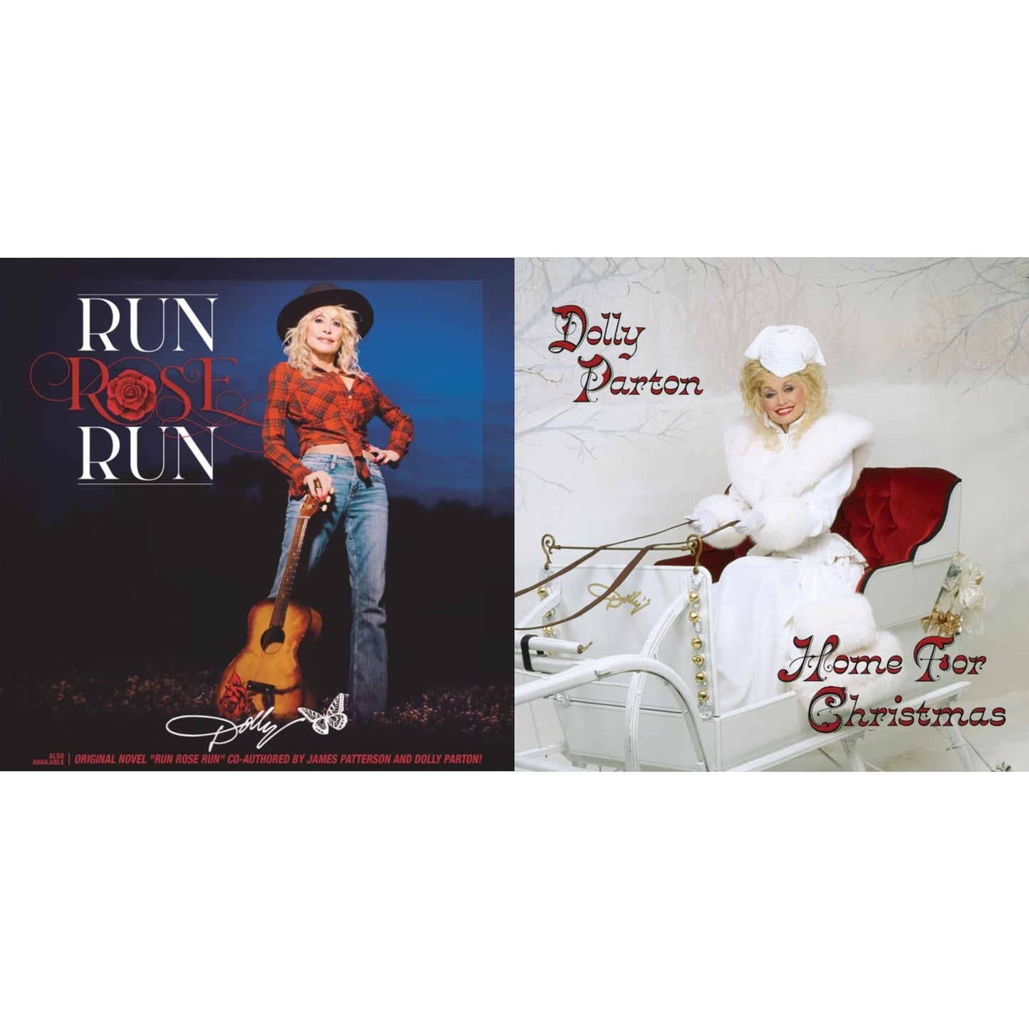 Dolly Parton - Run Rose Run & Home For Christmas (140G) - LP Vinyl Bundle