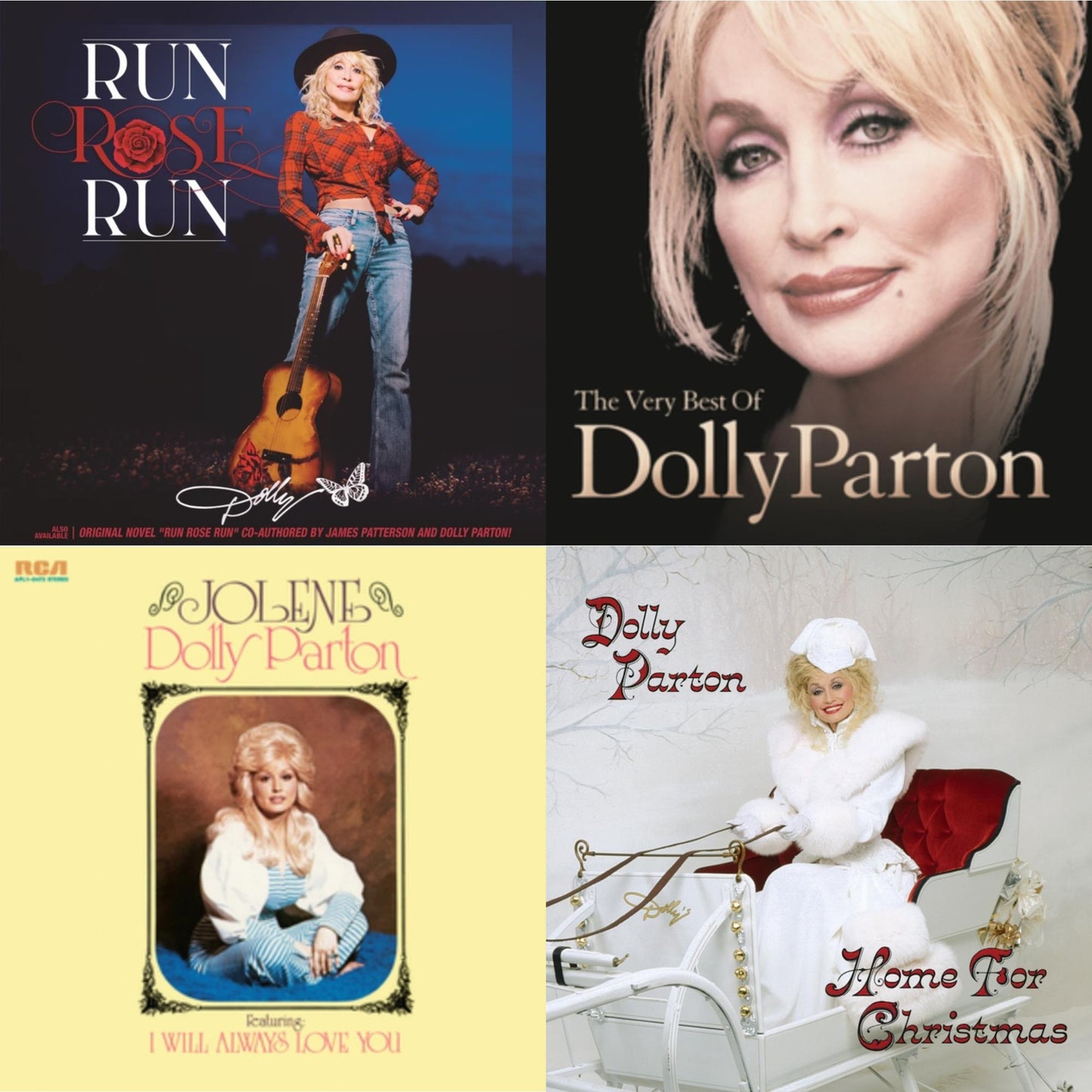Dolly Parton - Jolene (140G/Dl Insert) & Run Rose Run & Very Best Of Dolly Parton (2LP) & Home For Christmas (140G)