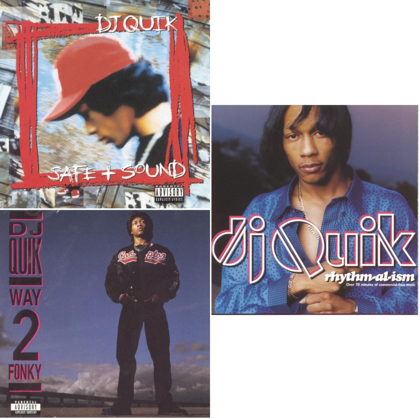 Dj Quik - Way 2 Fonky & Safe & Sound & Rhythm Al Ism - CD Bundle