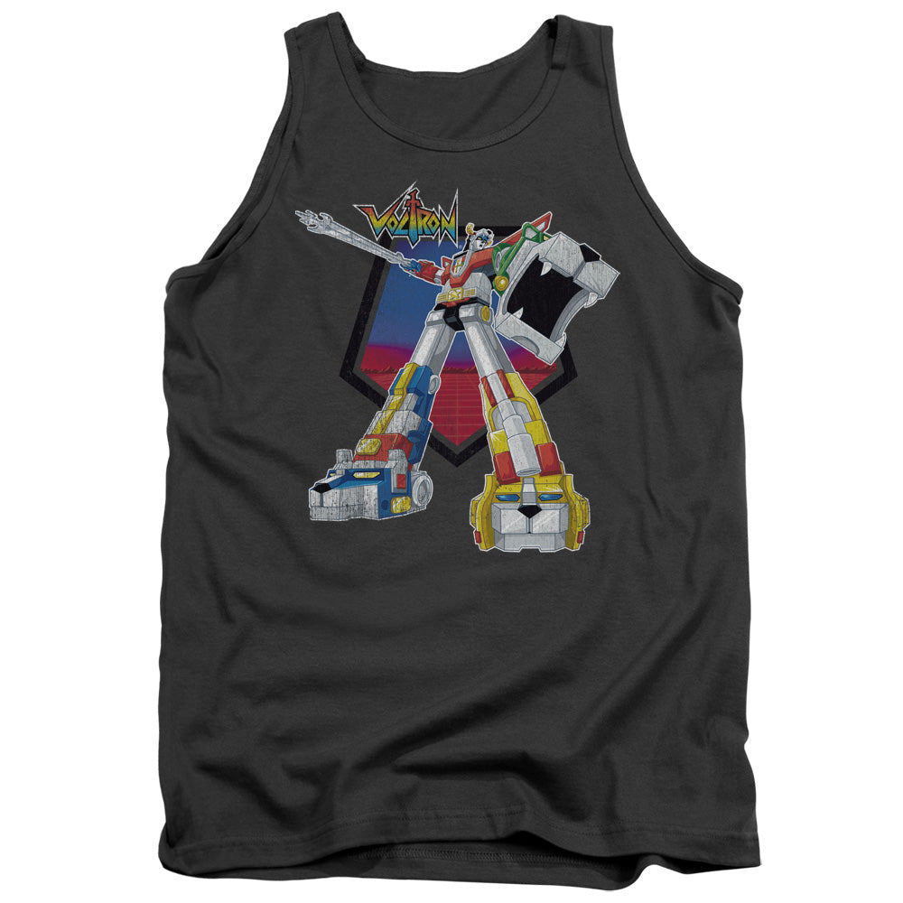 Voltron Blazing Sword Mens Tank Top Shirt Charcoal Officially Licensed