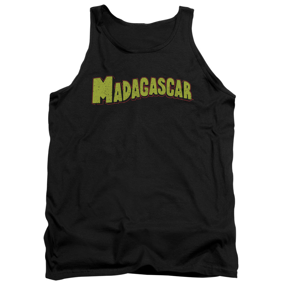 Madagascar Logo Mens Tank Top Shirt Black Officially Licensed