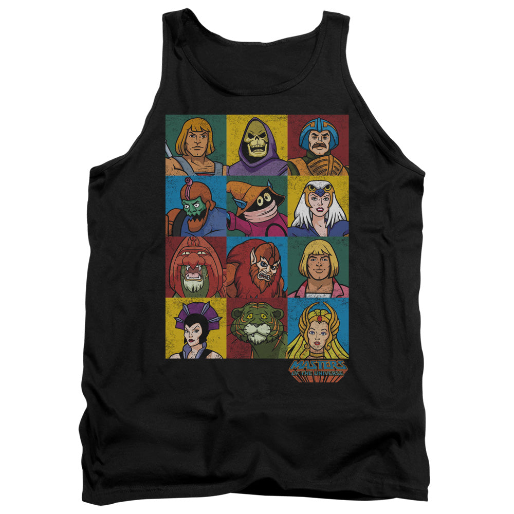 Masters Of The Universe Character Heads Mens Tank Top Shirt Black Officially Licensed