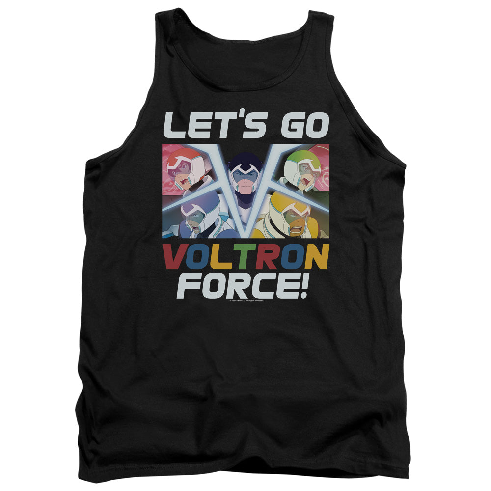 Voltron Lets Go Mens Tank Top Shirt Black Officially Licensed