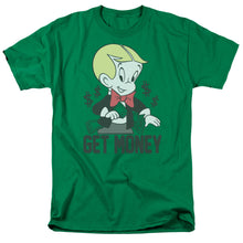 Load image into Gallery viewer, Richie Rich Get Money Mens T Shirt Kelly Green