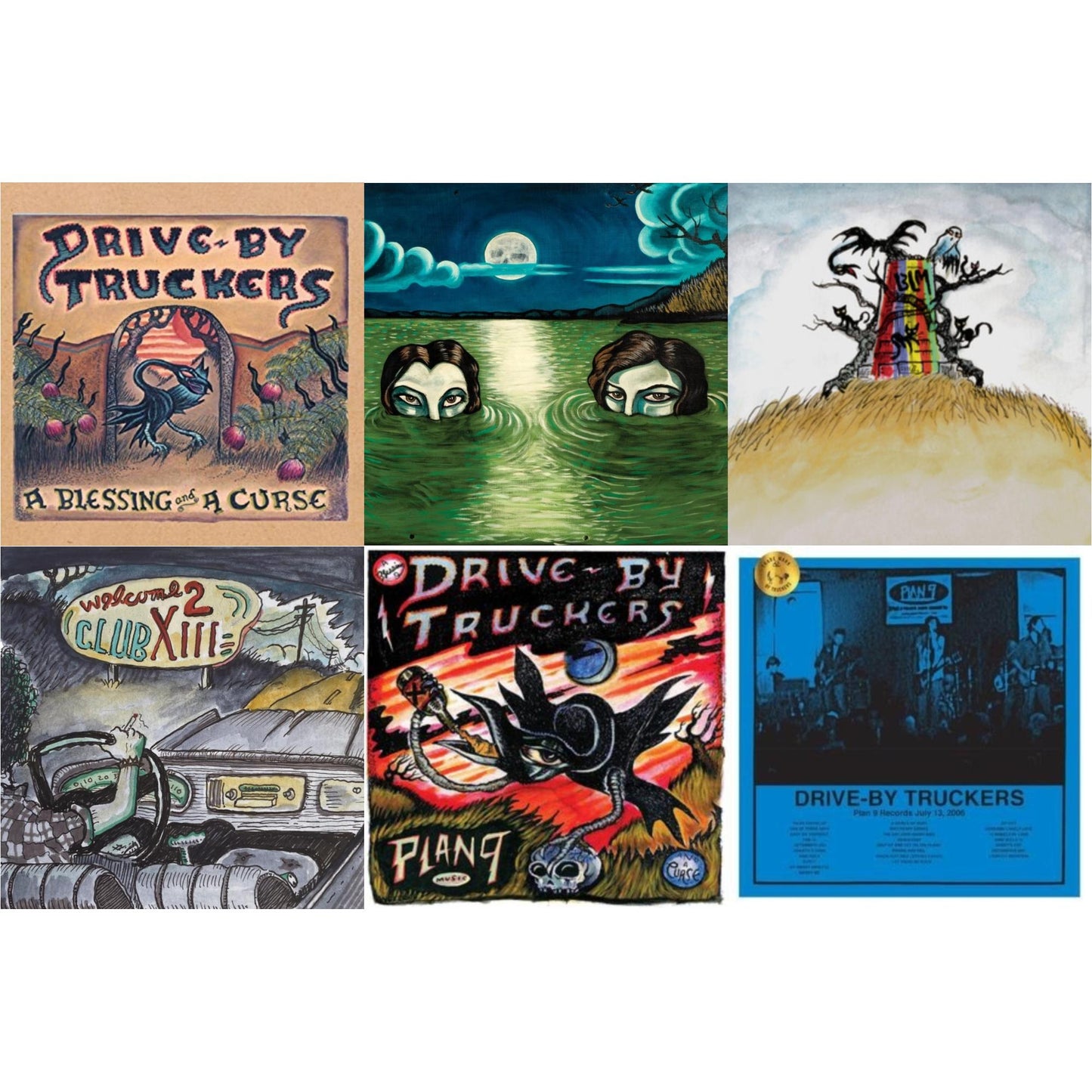 Drive-By Truckers - Plan 9 Records July 13, 2006 (3LP) & Blessing & A Curse (Clear With Purple Splatter LP Vinyl/Limited Edition/180G) & Plan 9 Records July 13, 2006 (3LP) & New Ok (Red LP Vinyl) & Welcome 2 Club Xiii & English Oceans (10-Year