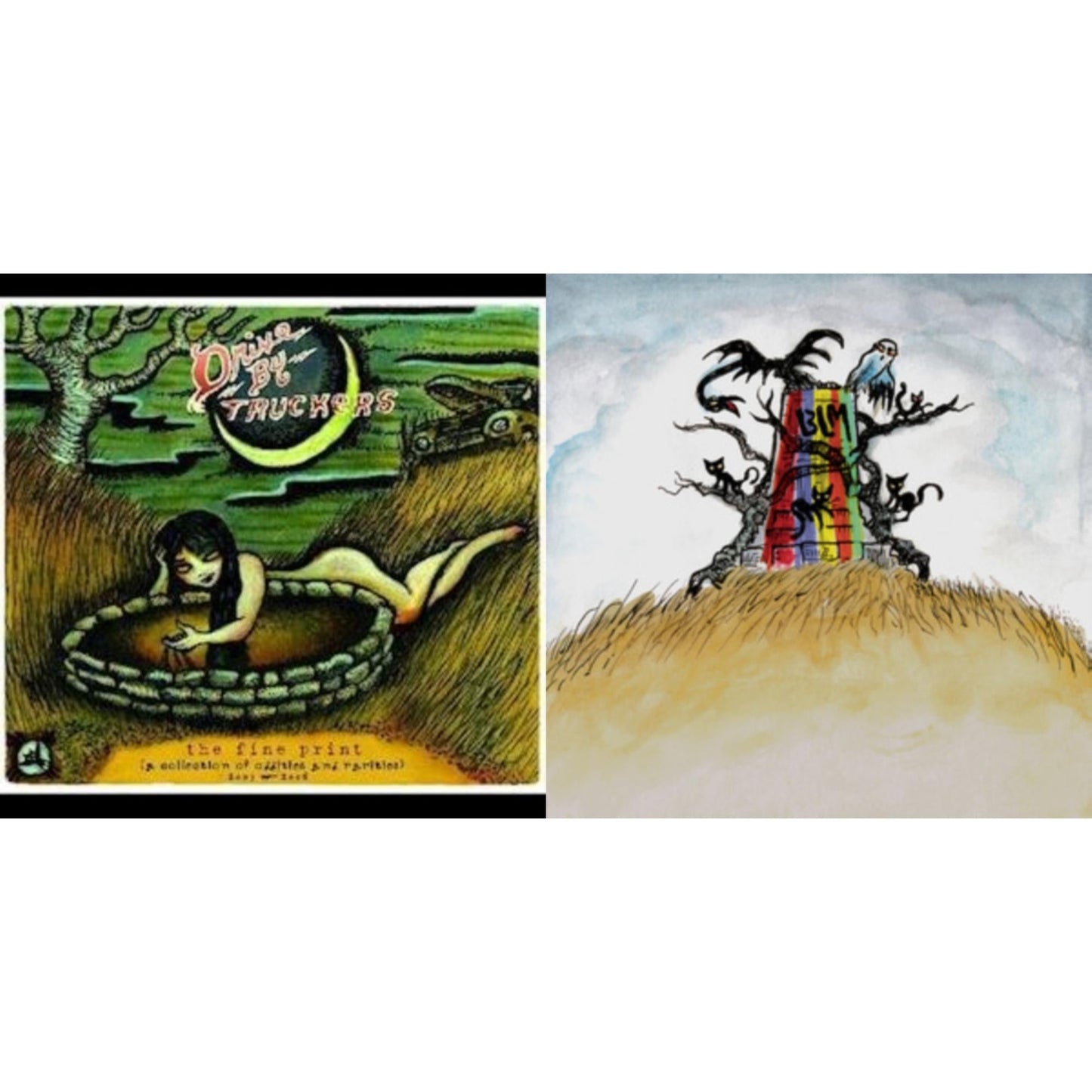 Drive-By Truckers - Fine Print (Clear With Green Splatter Vinyl/Limited Edition/2LP/180G) & New Ok (Red LP Vinyl)