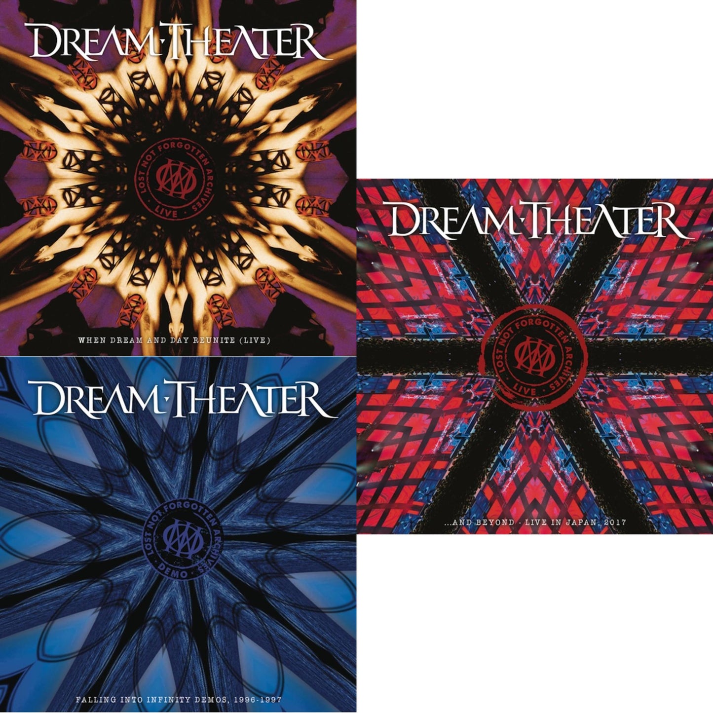 Dream Theater - Lost Not Forgotten Archives: When Dream And Day Reunite (Live) (2LP/CD) & Lost Not Forgotten Archives: ... & Beyond - Live In Japan, 2017 (2LP/CD) & Lost Not Forgotten Archives: Falling Into Infinity Demos, 1996-1997 (3LP/2CD)