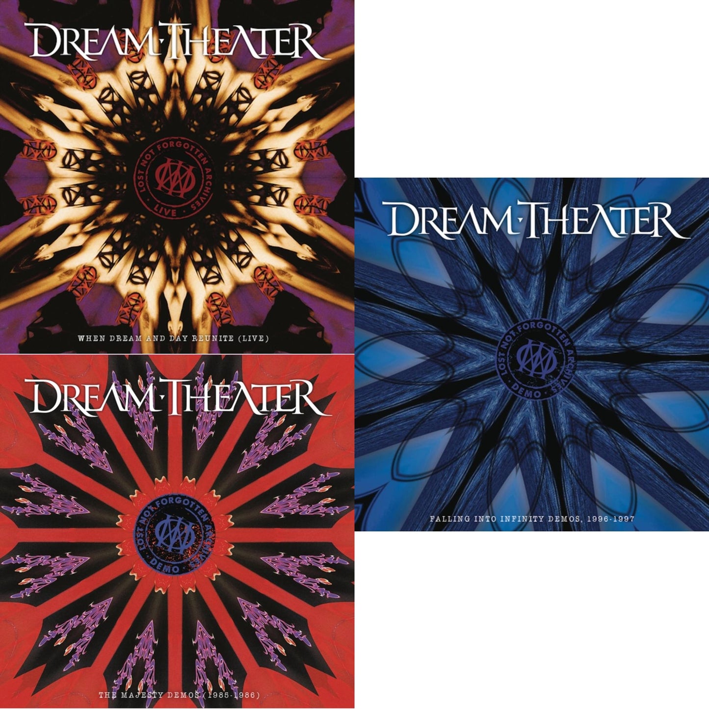 Dream Theater - Lost Not Forgotten Archives: When Dream And Day Reunite (Live) (2LP/CD) & Lost Not Forgotten Archives: The Majesty Demos (1985-1986) (2LP/CD) & Lost Not Forgotten Archives: Falling Into Infinity Demos, 1996-1997 (3LP/2CD/Sky Blue