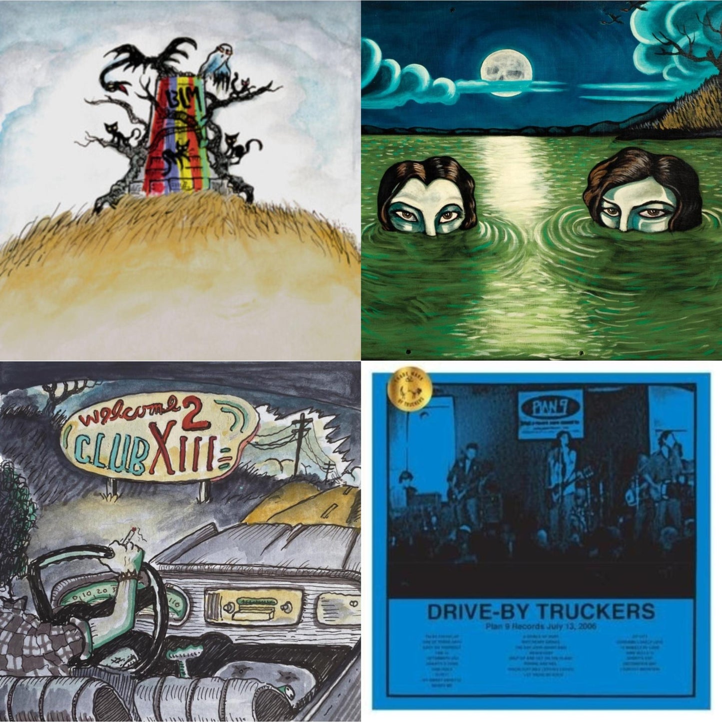 Drive-By Truckers - New Ok (Red LP Vinyl) & English Oceans (10-Year Edition) (2LP/Sea-Glass Blue W/ D-Side Etching) & Welcome 2 Club Xiii & Plan 9 Records July 13, 2006 (3LP)