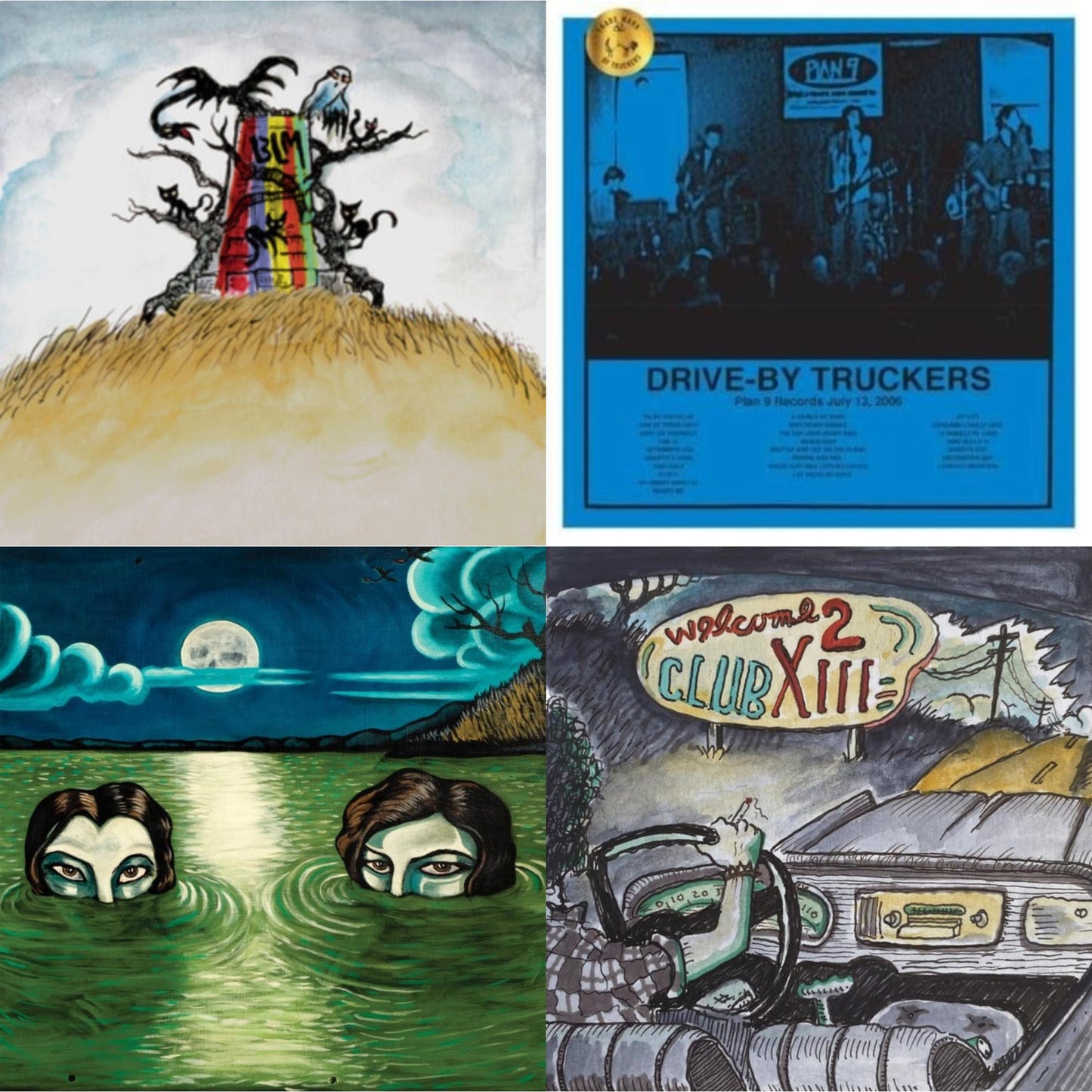 Drive-By Truckers - New Ok (Red LP Vinyl) & Plan 9 Records July 13, 2006 (3LP) & English Oceans (10-Year Edition) (2LP/Sea-Glass Blue W/ D-Side Etching) & Welcome 2 Club Xiii