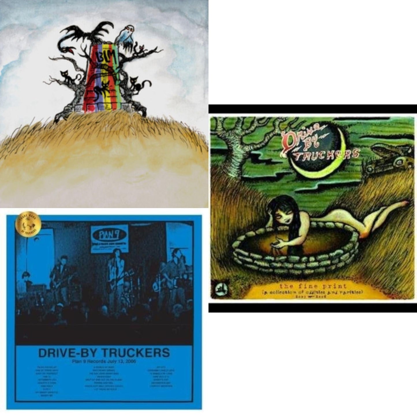 Drive-By Truckers - Plan 9 Records July 13, 2006 (3LP) & Fine Print (Clear With Green Splatter Vinyl/Limited Edition/2LP/180G) & New Ok (Red LP Vinyl)