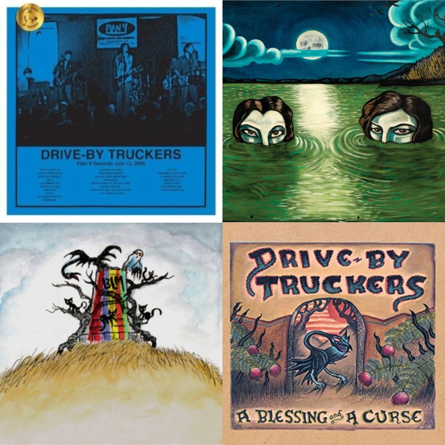 Drive-By Truckers - Plan 9 Records July 13, 2006 (3LP) & English Oceans (10-Year Edition) (2LP/Sea-Glass Blue W/ D-Side Etching) & New Ok (Red LP Vinyl) & Blessing & A Curse (Clear With Purple Splatter LP Vinyl/Limited Edition/180G)