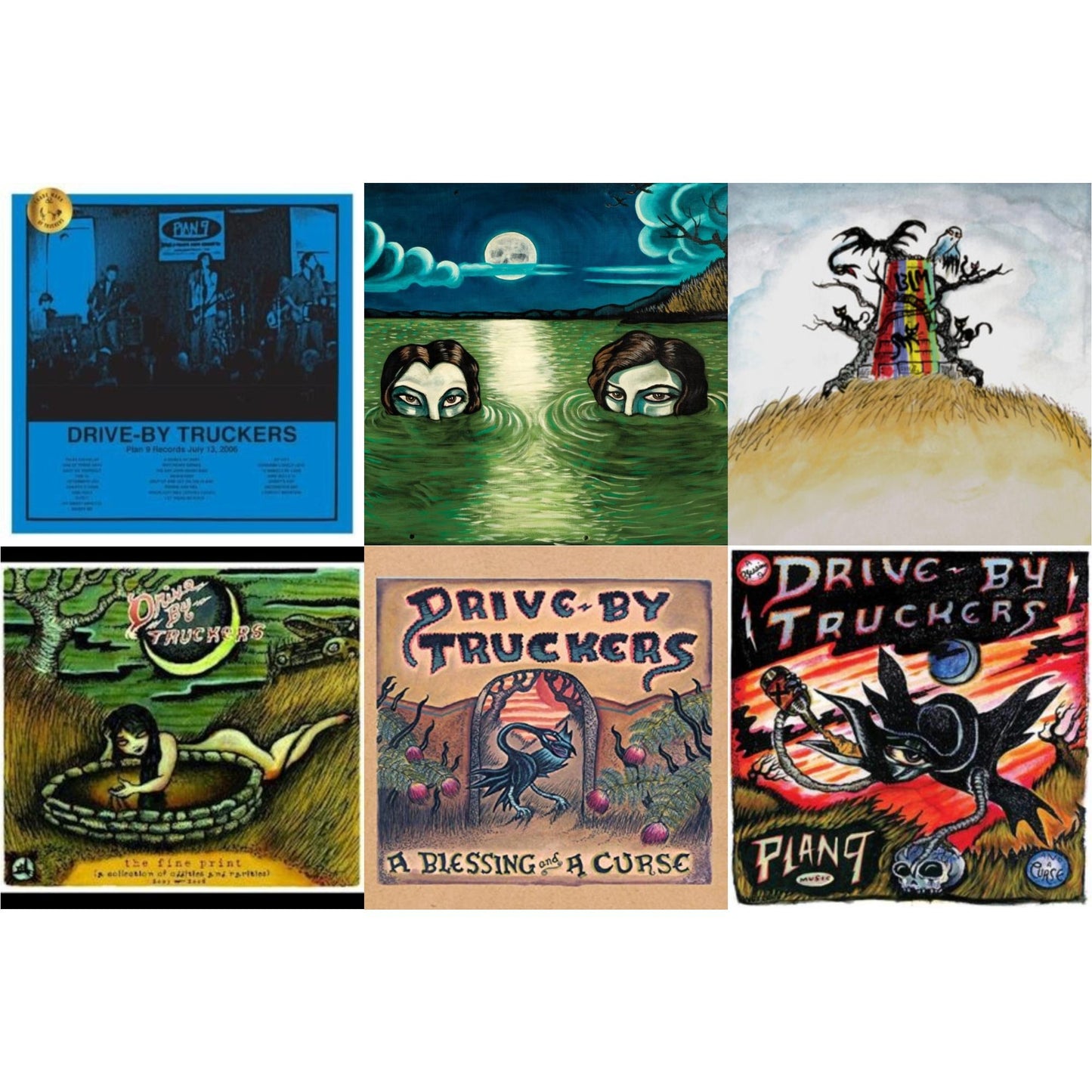 Drive-By Truckers - Plan 9 Records July 13, 2006 (3LP) & Blessing & A Curse (Clear With Purple Splatter LP Vinyl/Limited Edition/180G) & Fine Print (Clear With Green Splatter Vinyl/Limited Edition/2LP/180G) & Plan 9 Records July 13, 2006 (3LP) & New