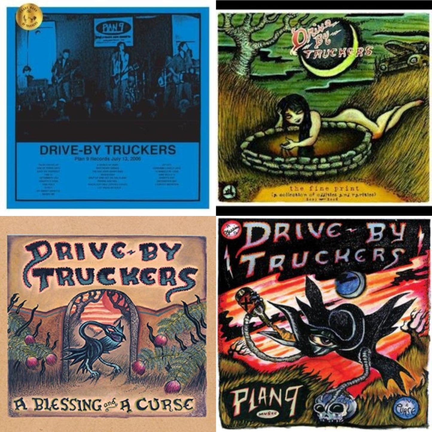 Drive-By Truckers - Plan 9 Records July 13, 2006 (3LP) & Blessing & A Curse (Clear With Purple Splatter LP Vinyl/Limited Edition/180G) & Fine Print (Clear With Green Splatter Vinyl/Limited Edition/2LP/180G) & Plan 9 Records July 13, 2006 (3LP)