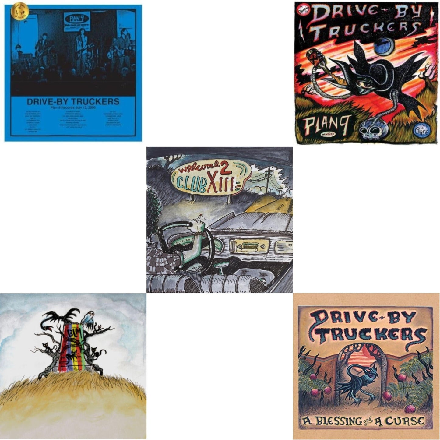 Drive-By Truckers - Plan 9 Records July 13, 2006 (3LP) & Blessing & A Curse (Clear With Purple Splatter LP Vinyl/Limited Edition/180G) & Plan 9 Records July 13, 2006 (3LP) & New Ok (Red LP Vinyl) & Welcome 2 Club Xiii