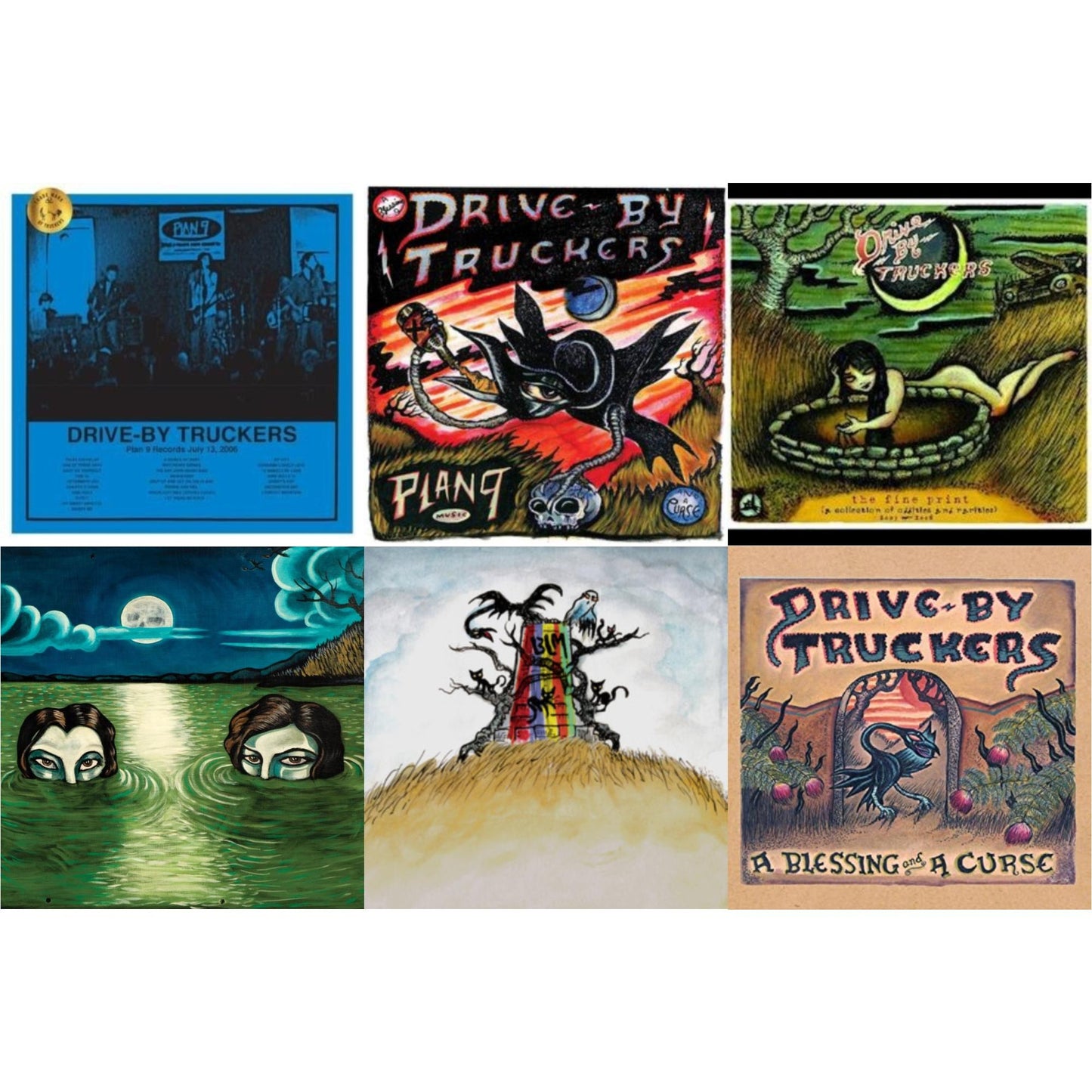 Drive-By Truckers - Plan 9 Records July 13, 2006 (3LP) & Blessing & A Curse (Clear With Purple Splatter LP Vinyl/Limited Edition/180G) & Fine Print (Clear With Green Splatter Vinyl/Limited Edition/2LP/180G) & Plan 9 Records July 13, 2006 (3LP) & New