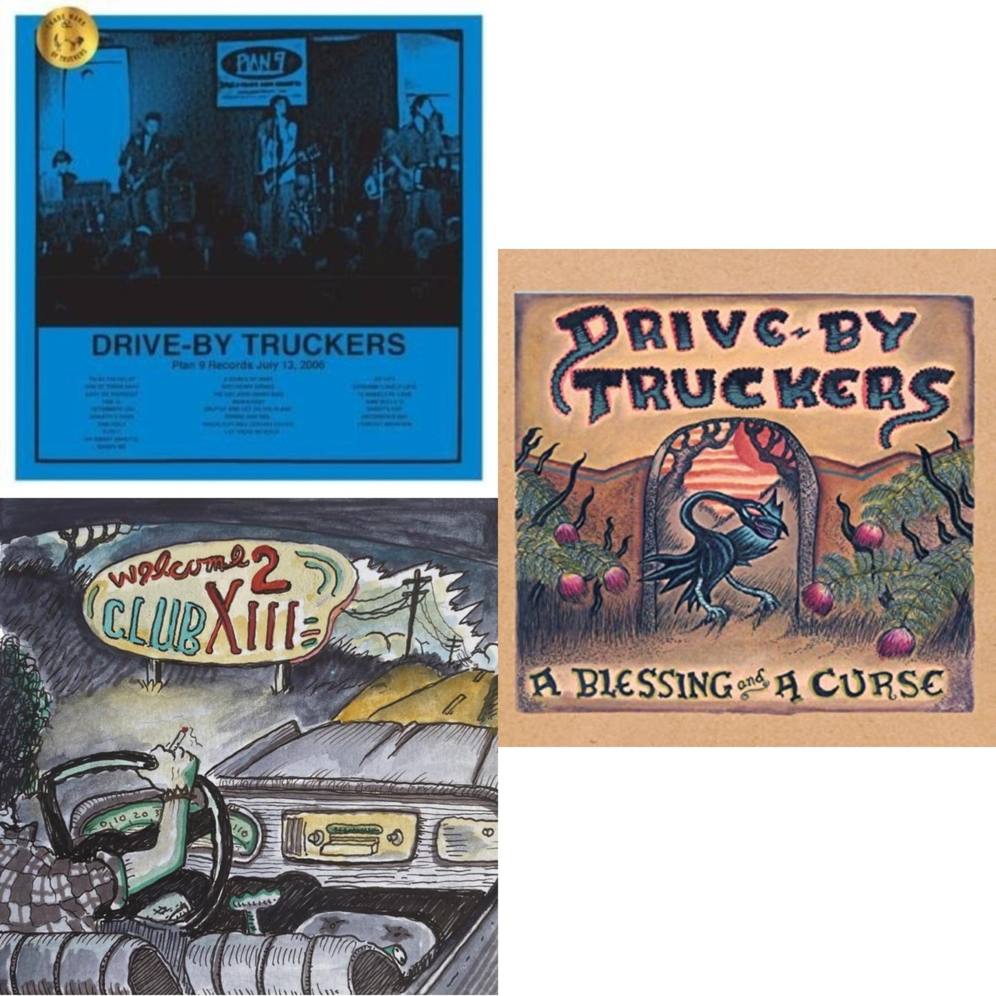 Drive-By Truckers - Plan 9 Records July 13, 2006 (3LP) & Blessing & A Curse (Clear With Purple Splatter LP Vinyl/Limited Edition/180G) & Welcome 2 Club Xiii