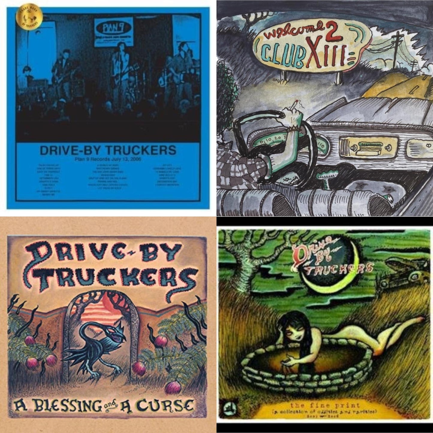 Drive-By Truckers - Plan 9 Records July 13, 2006 (3LP) & Welcome 2 Club Xiii & Blessing & A Curse (Clear With Purple Splatter LP Vinyl/Limited Edition/180G) & Fine Print (Clear With Green Splatter Vinyl/Limited Edition/2LP/180G)