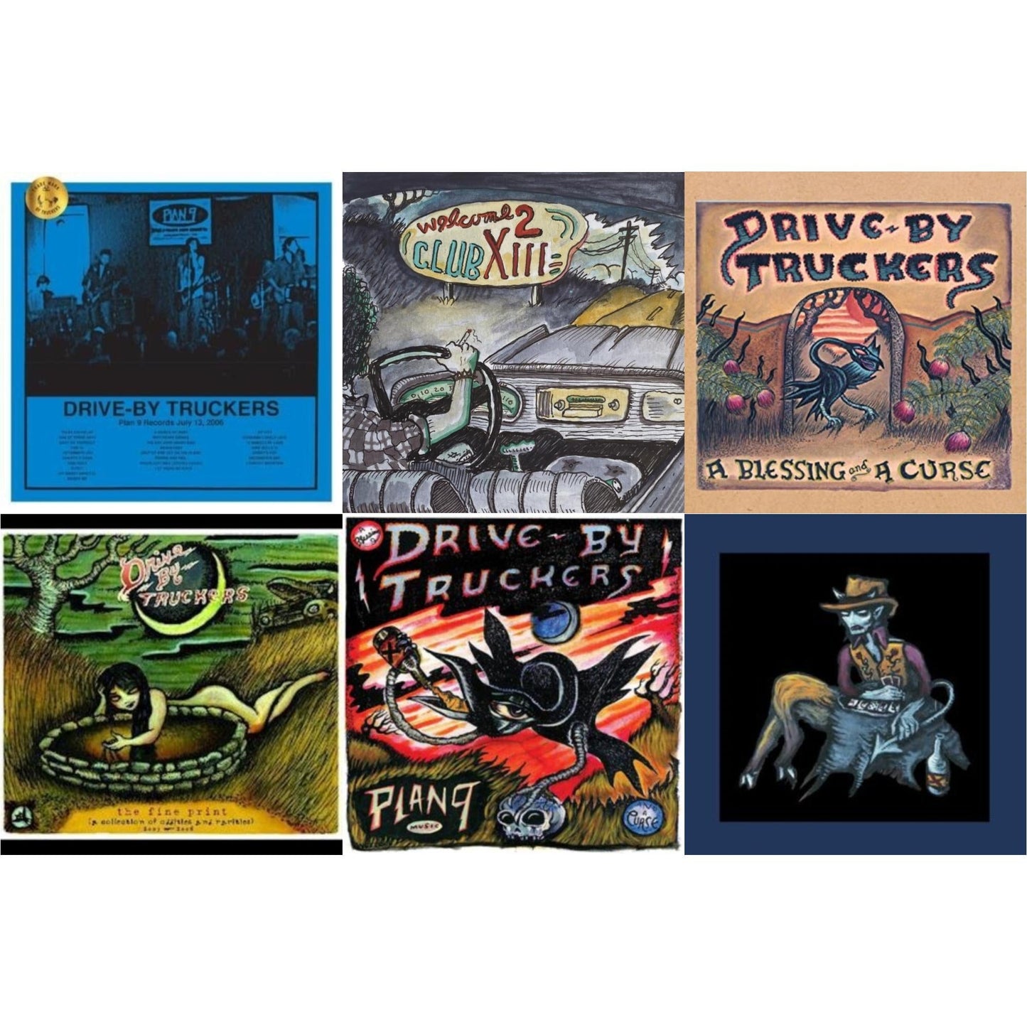 Drive-By Truckers - Plan 9 Records July 13, 2006 (3LP) & Blessing & A Curse (Clear With Purple Splatter LP Vinyl/Limited Edition/180G) & Fine Print (Clear With Green Splatter Vinyl/Limited Edition/2LP/180G) & Plan 9 Records July 13, 2006 (3LP) &