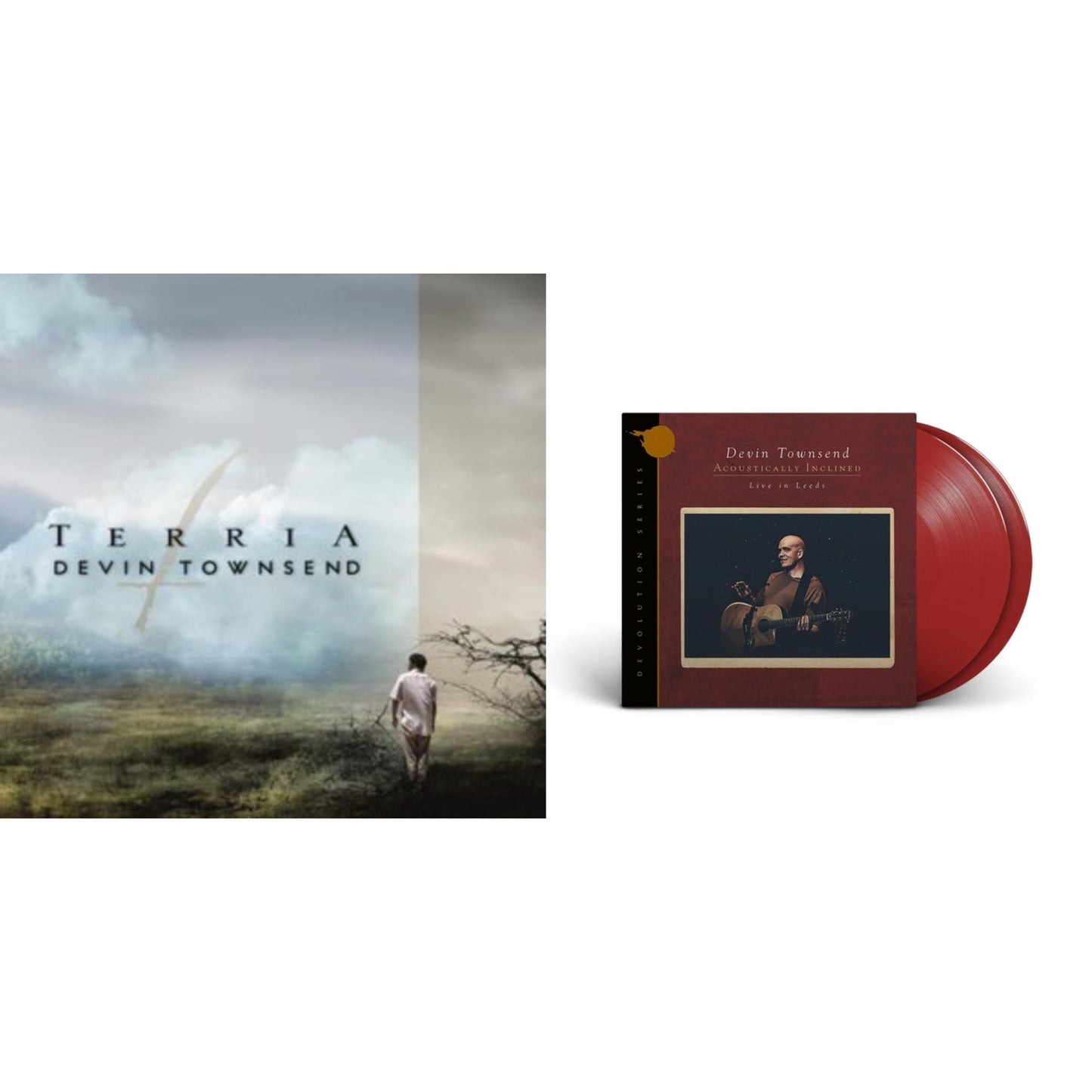 Devin Townsend - Devolution Series #1 - Acoustically Inclined, Live In Leeds (Ruby LP Vinyl) (I) & Terria (Vinyl Re-Issue 2024) (2LP)