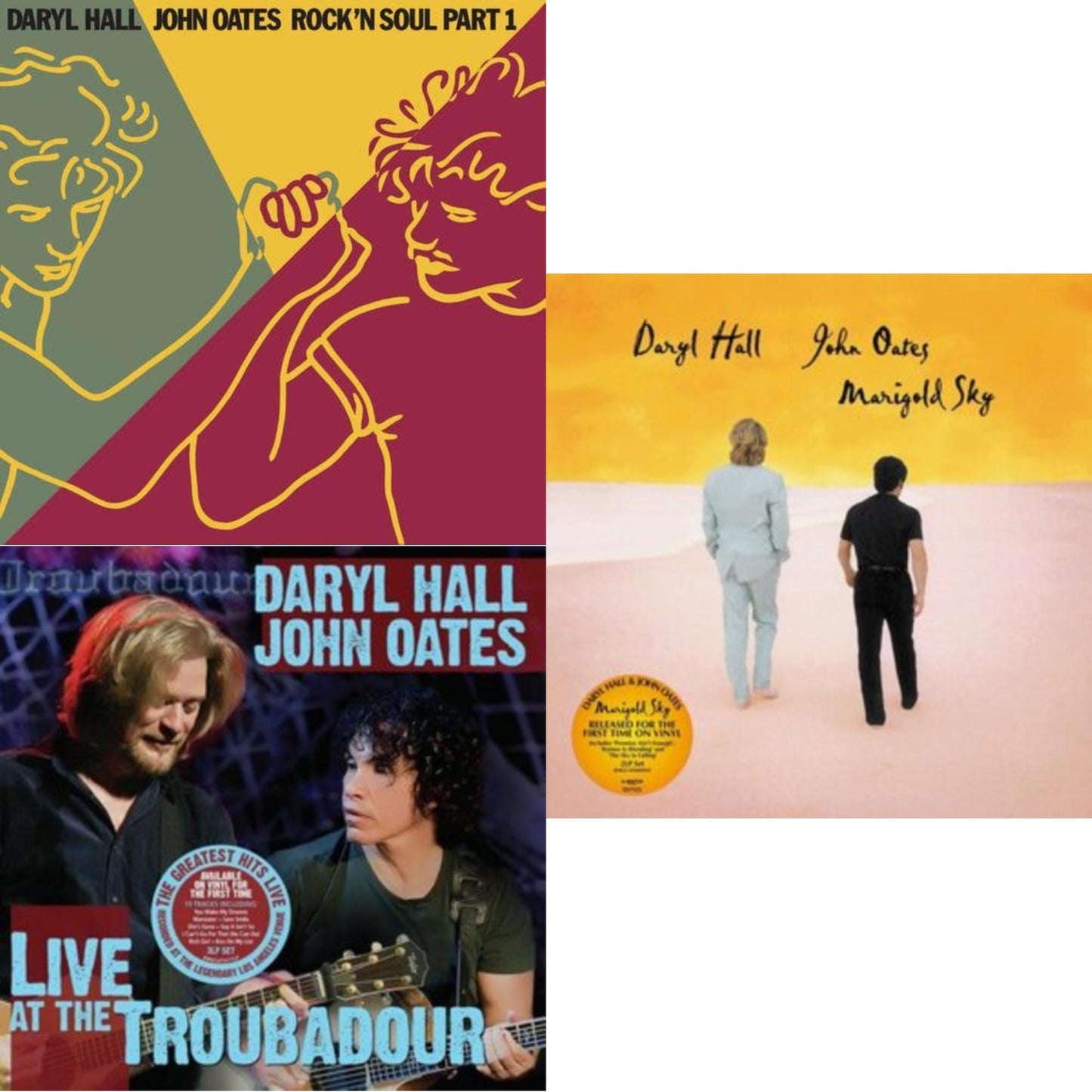 Daryl & John Oates Hall - Live At The Troubadour (3LP) & Marigold Sky (2LP) & Rock N Soul Part 1 (150G/Dl Card)