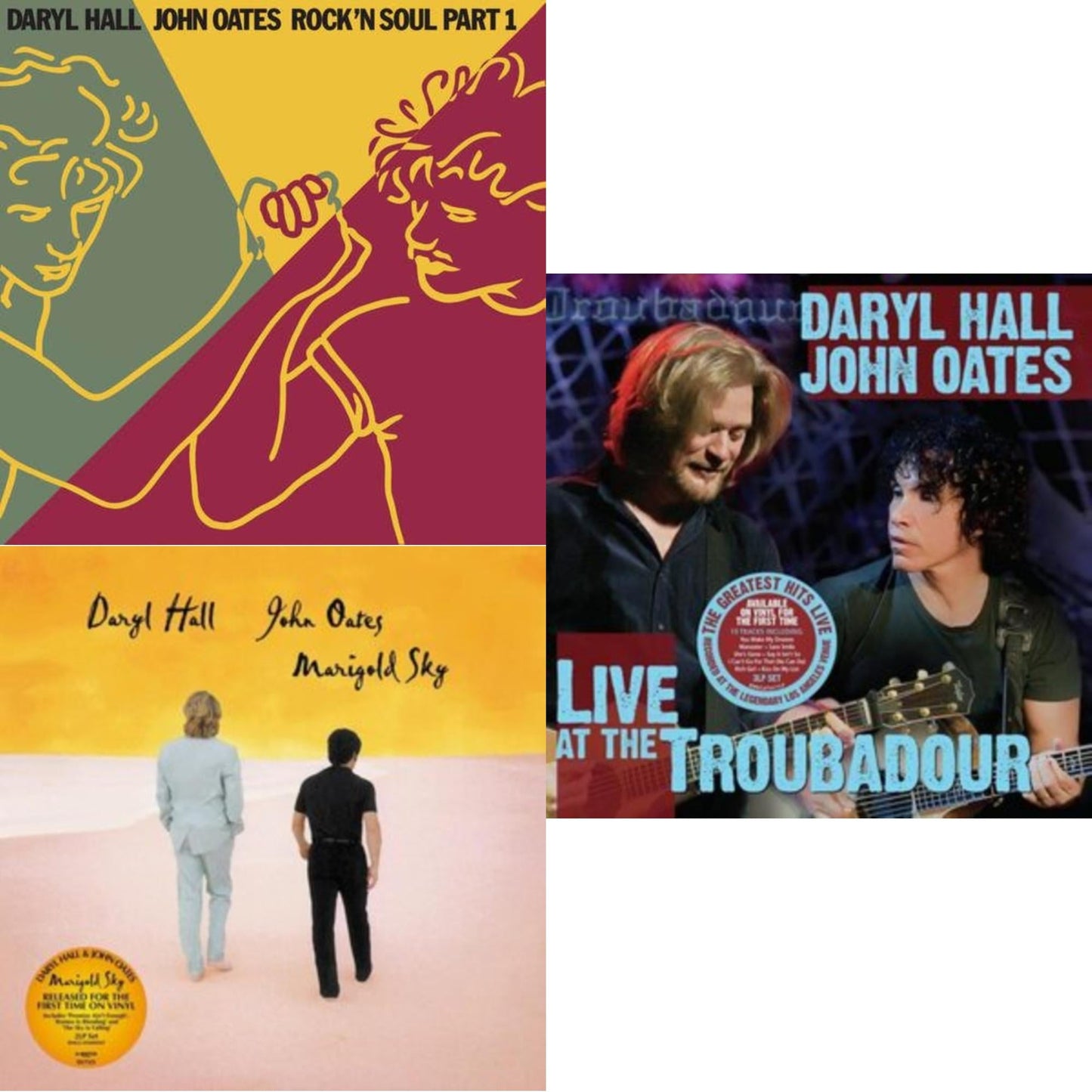 Daryl & John Oates Hall - Live At The Troubadour (3LP) & Marigold Sky (2LP) & Rock N Soul Part 1 (150G/Dl Card)
