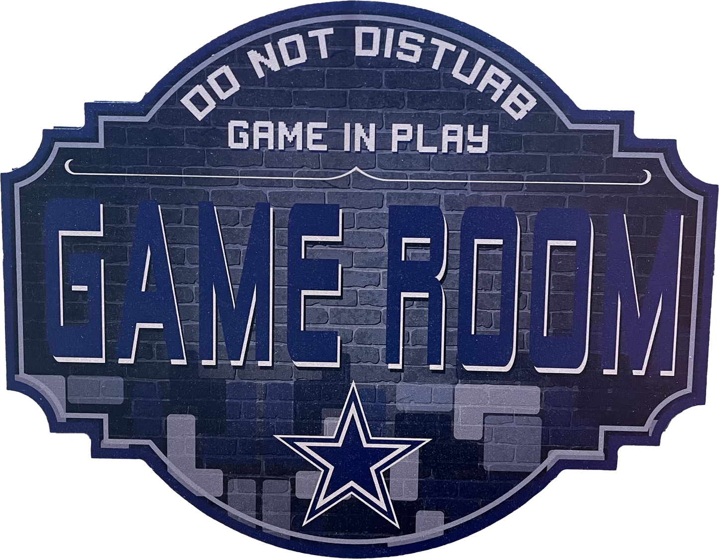 Dallas Cowboys 12" Game Room Wood Sign