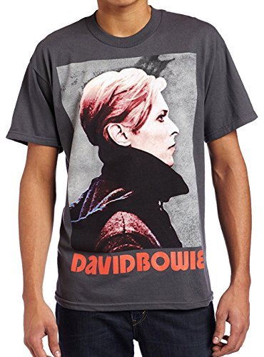David Bowie Men'S David Bowie Low Portrait Men'S T-Shirt, Gray, Large Mens T Shirt Officially Licensed