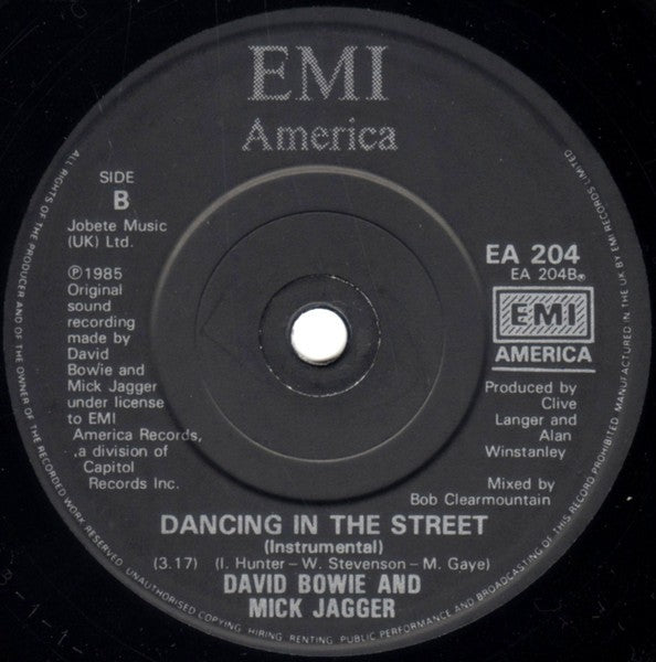 David Bowie / Mick Jagger – Dancing In The Street (White LP Vinyl) Vinyl Record