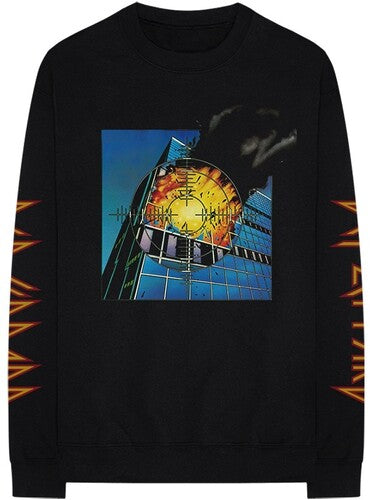 Def Leppard Pyromania Black Unisex Long Sleeve T-shirt Large Mens T Shirt Officially Licensed