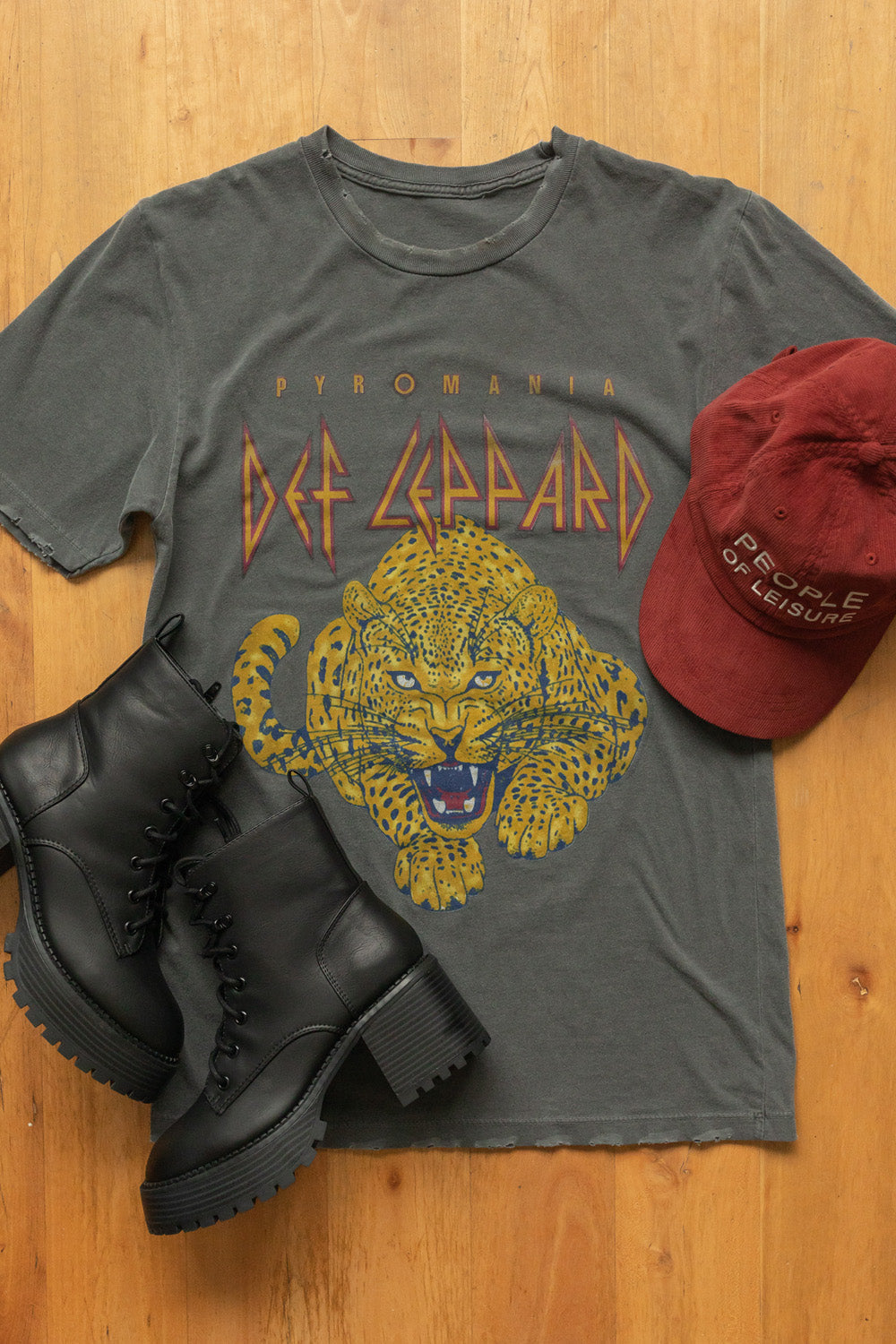 Def Leppard Sunkissed Womens Boyfriend Tee Shirt Vintage Black