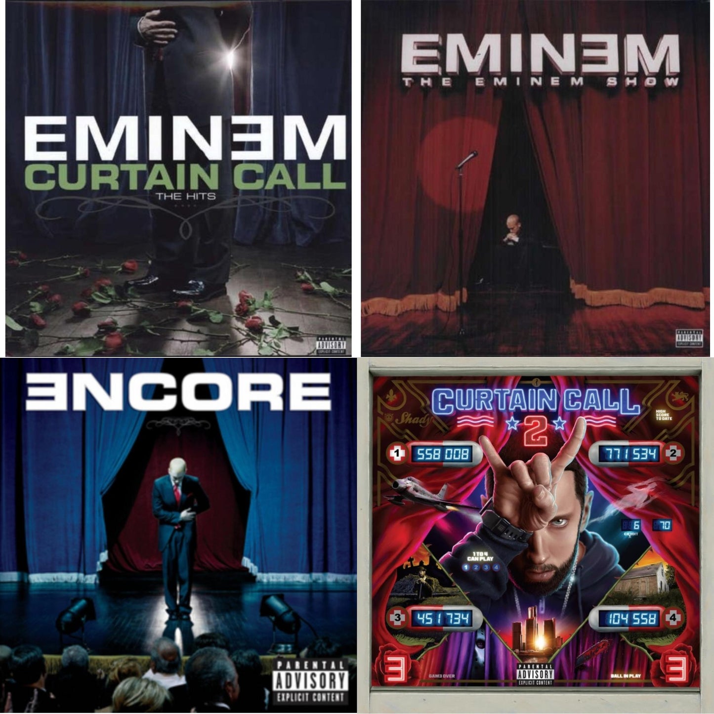 Eminem - Curtain Call 2 (2LP) & Encore & Curtain Call: Hits & Eminem Show
