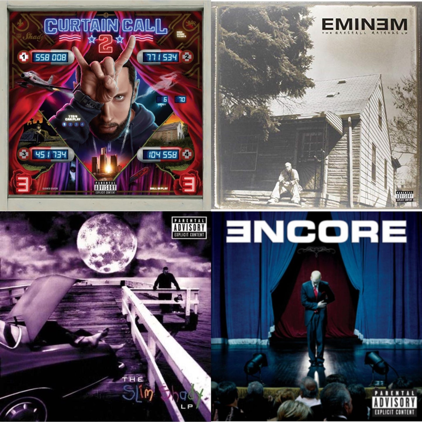 Eminem - Curtain Call 2 (2LP) & Encore & Slim Shady LP & Marshall Mathers LP
