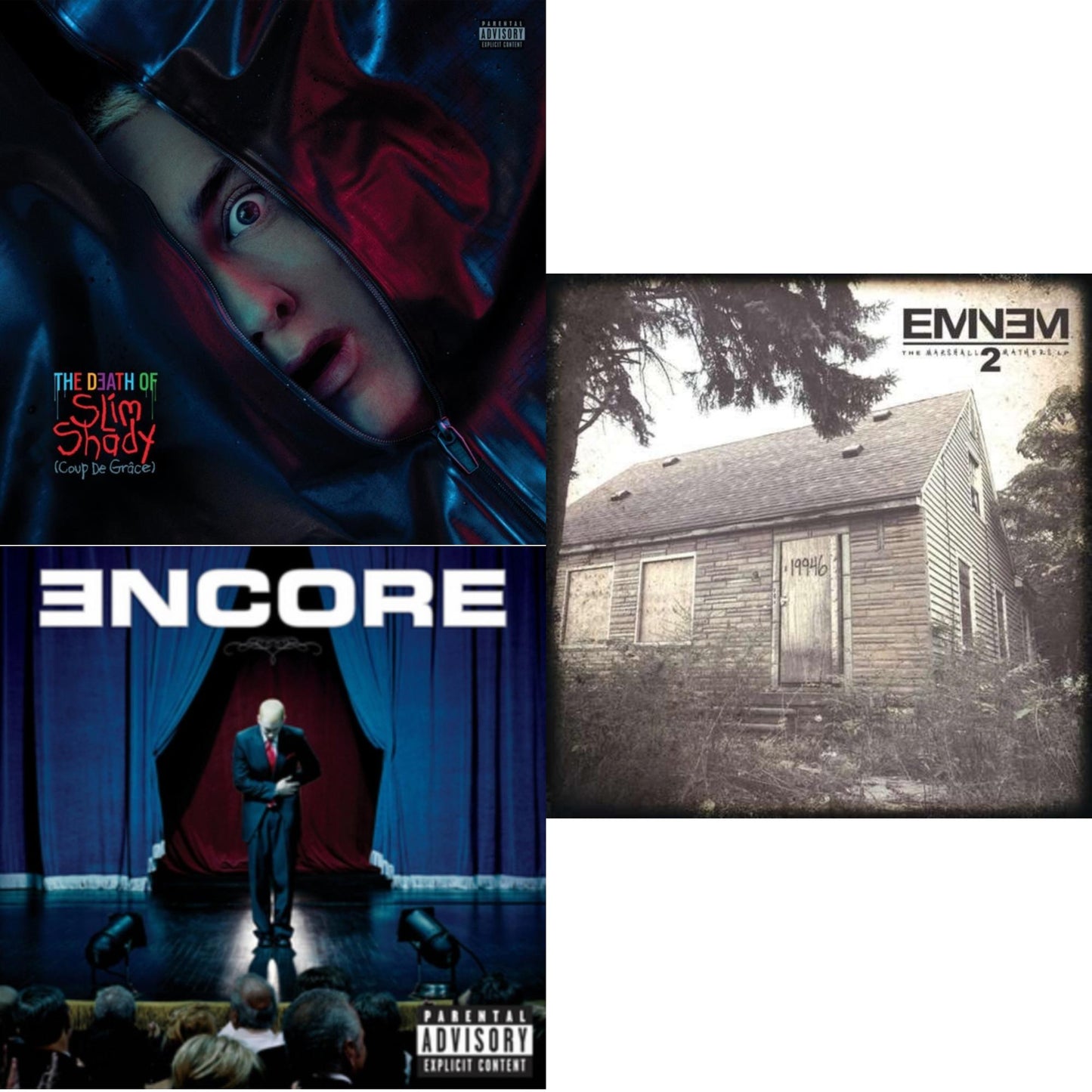 Eminem - Death Of Slim Shady (Coup De Grace) (X) (Red/Blue Vinyl/2LP) & Encore & Marshall Mathers LP 2