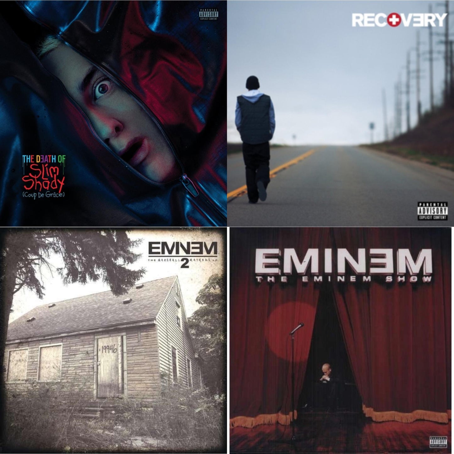 Eminem - Death Of Slim Shady (Coup De Grace) (X) (Red/Blue Vinyl/2LP) & Recovery & Marshall Mathers LP 2 & Eminem Show