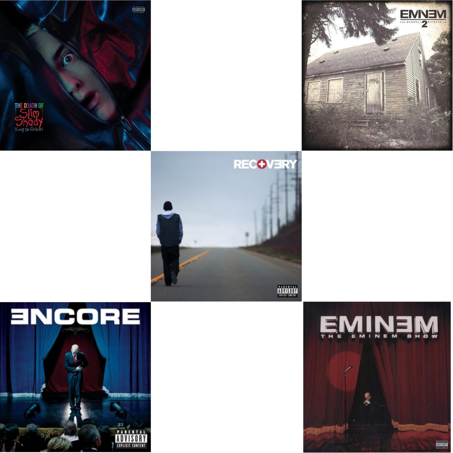Eminem - Death Of Slim Shady (Coup De Grace) (X) (Red/Blue Vinyl/2LP) & Encore & Recovery & Marshall Mathers LP 2 & Eminem Show