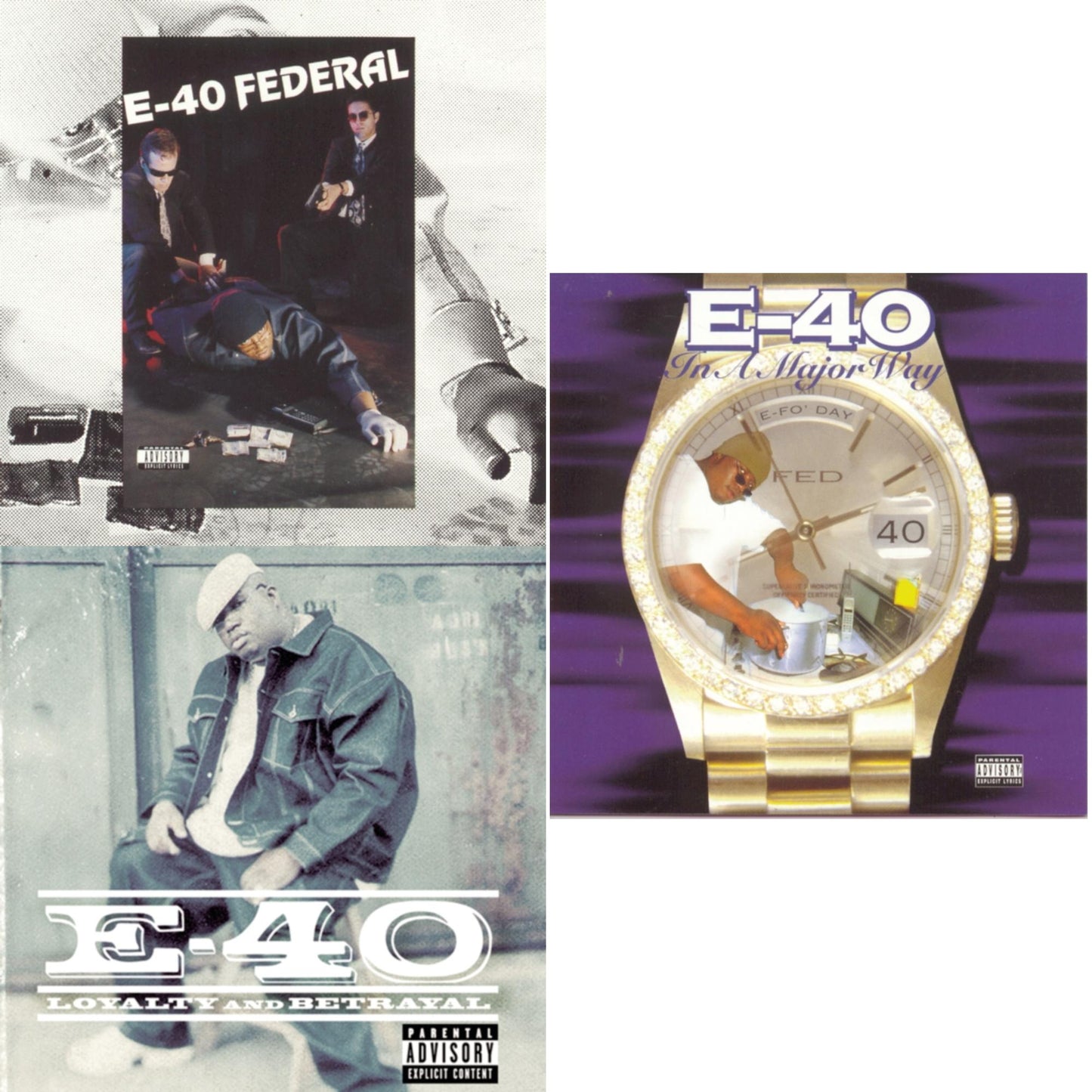 E-40 - In A Major Way & Federal & Loyalty & Betrayal - CD Bundle