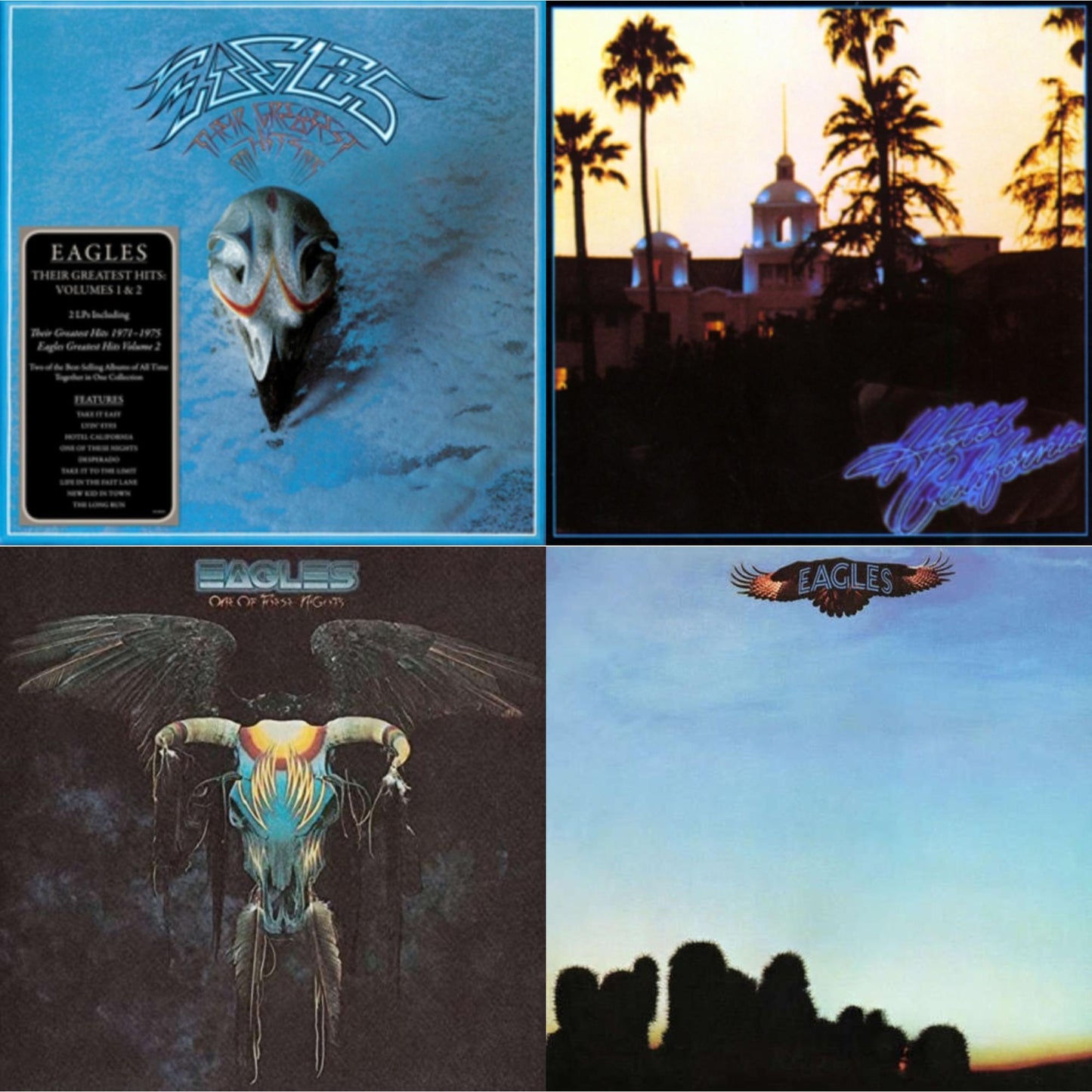 Eagles - Their Greatest Hits Vol.1 & 2 (2LP/180G) & Hotel California & One Of These Nights & Eagles