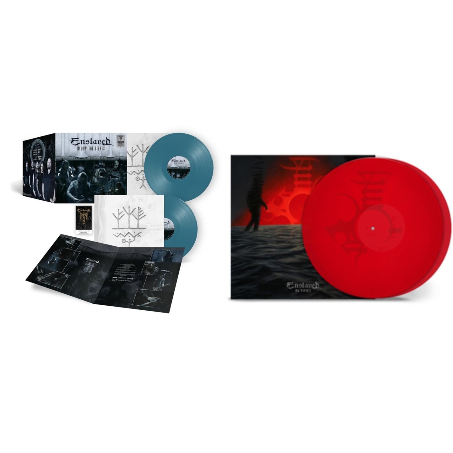 Enslaved - Below The Lights (Cinematic Tour 2020/2LP/Aqua Blue Vinyl) & In Times (Trans Red Vinyl/2LP)