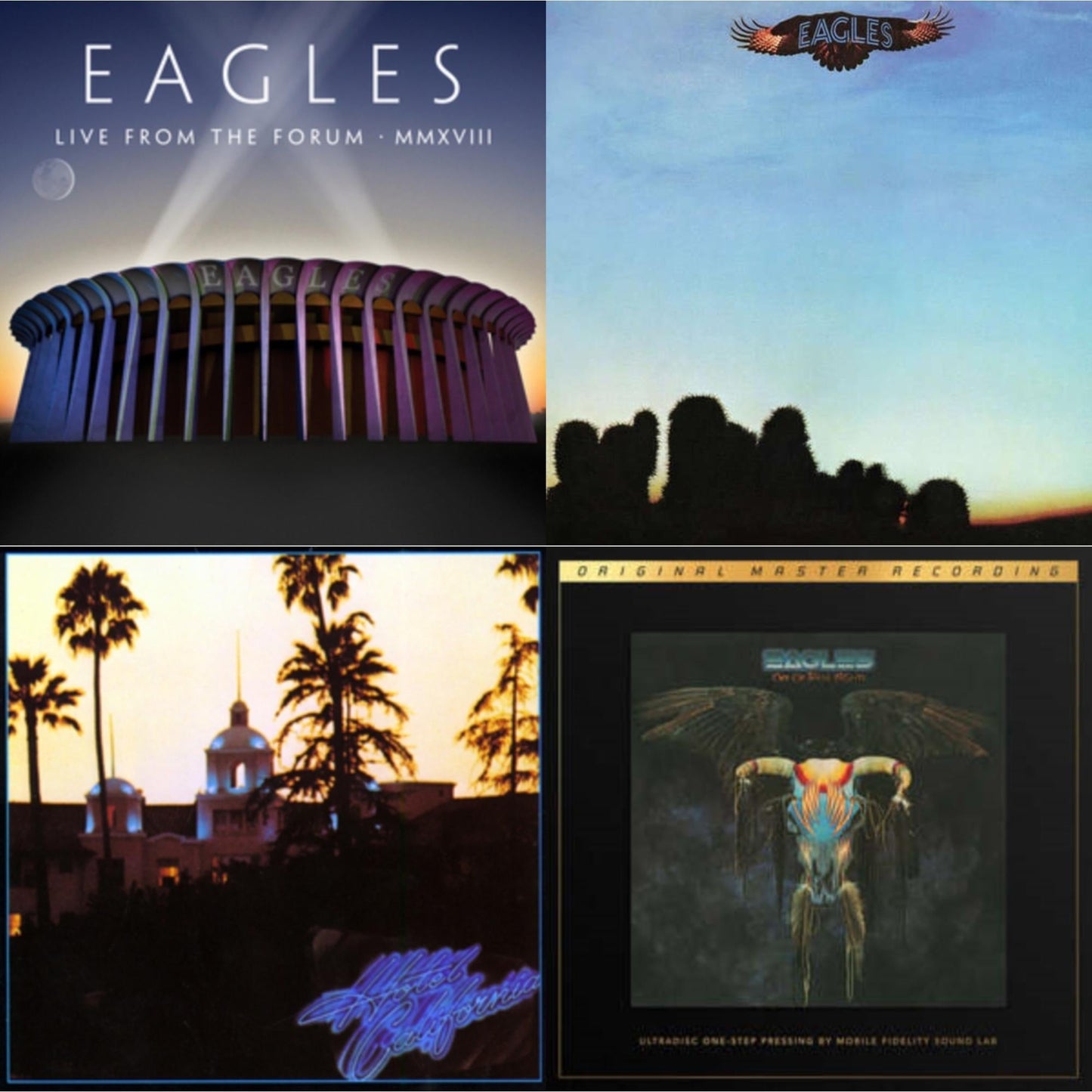Eagles - Hotel California & Eagles & Live From The Forum Mmxviii (4LP/180G) & One Of These Nights (2LP/180G/45RPM Supervinyl Ultradisc One-Step/Original Masters/Limited/Numbered)