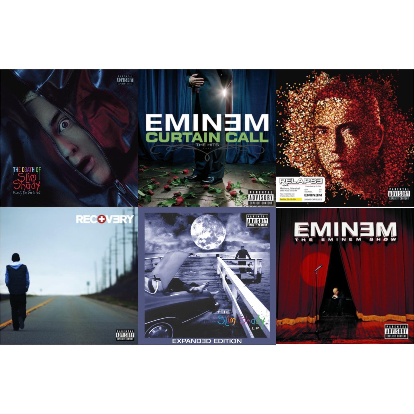 Eminem - Death Of Slim Shady (Coup De Grace) (X) & Curtain Call: Hits & Relapse & Recovery & Slim Shady LP (2CD Expanded Edition) (X) & Eminem Show