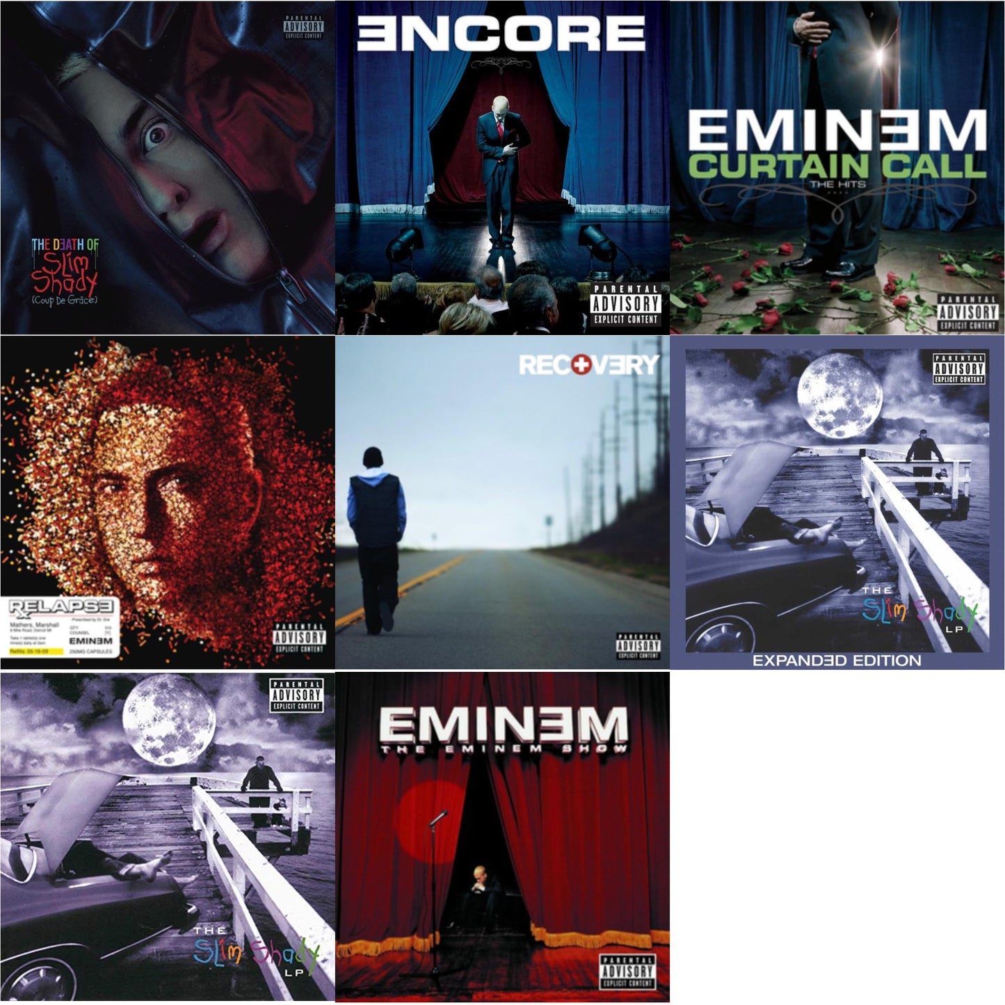 Eminem - Death Of Slim Shady (Coup De Grace) (X) & Encore & Curtain Call: Hits & Relapse & Recovery & Slim Shady LP (2CD Expanded Edition) (X) & Slim Shady LP & Eminem Show