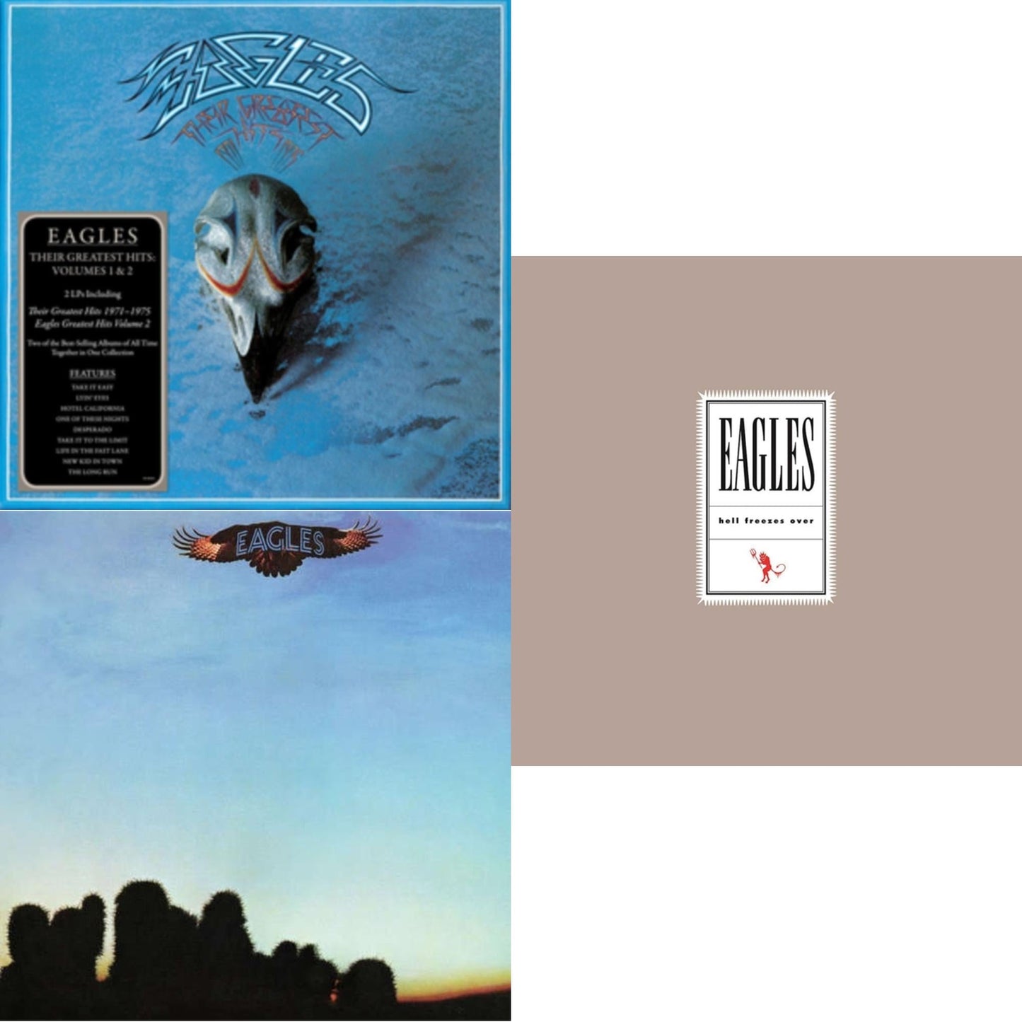 Eagles - Their Greatest Hits Vol.1 & 2 (2LP/180G) & Eagles & Hell Freezes Over (2LP/Remastered)