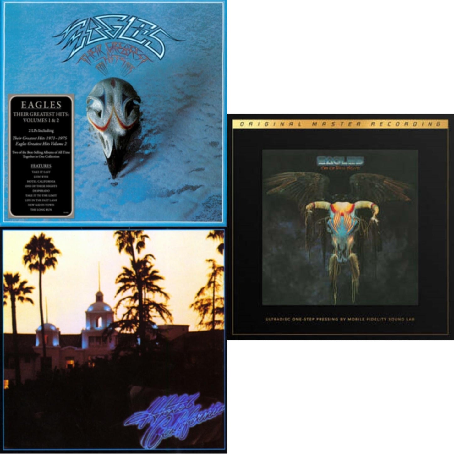 Eagles - Their Greatest Hits Vol.1 & 2 (2LP/180G) & Hotel California & One Of These Nights (2LP/180G/45RPM Supervinyl Ultradisc One-Step/Original Masters/Limited/Numbered)