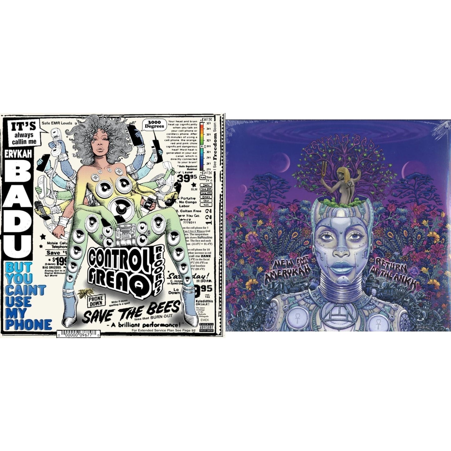 Erykah Badu - But You Caint Use My Phone (Purple LP Vinyl) & New Amerykah Part 2: Return Of Ankh